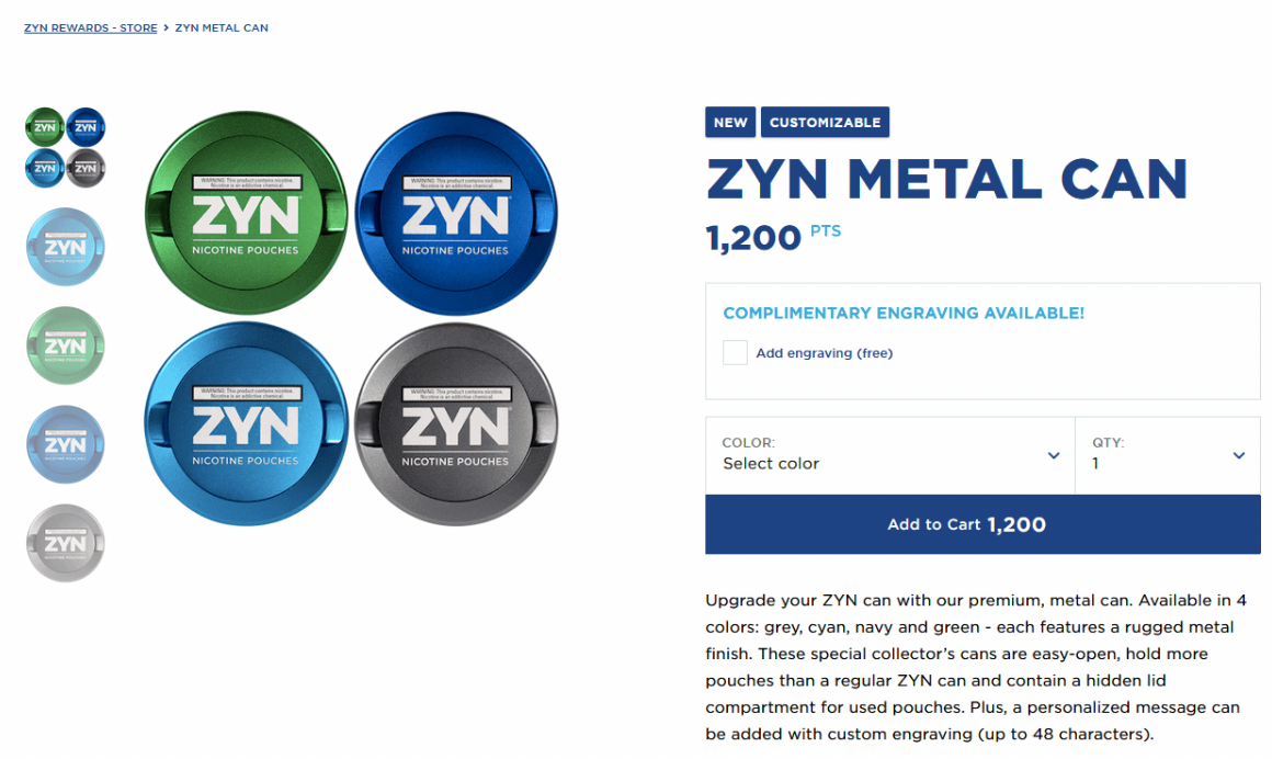 Metal Zyn Can