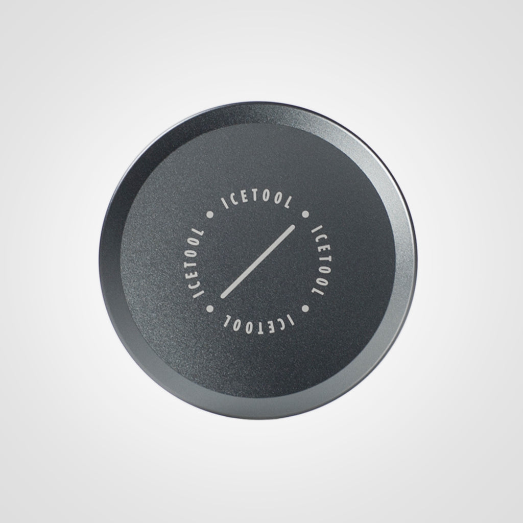 Icetool Slim Can for portion snus and nicotine pouches. Titan color anodised aluminum.