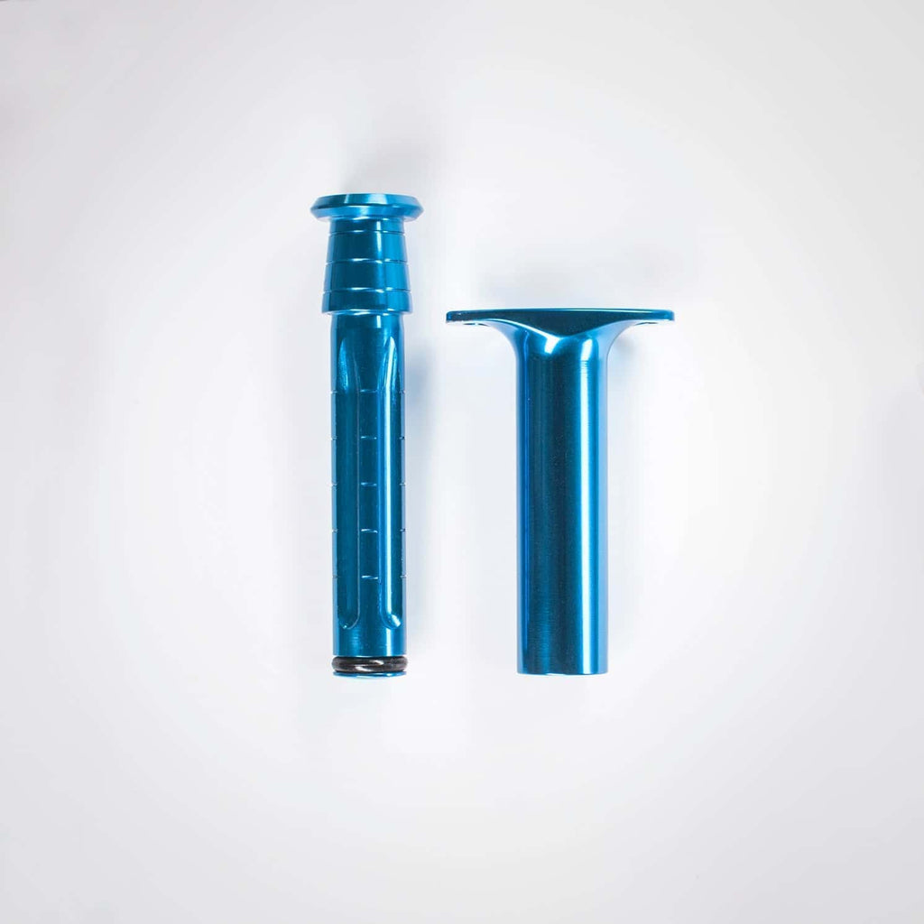 Blue aluminum Icetool snus portioner for loose snus 