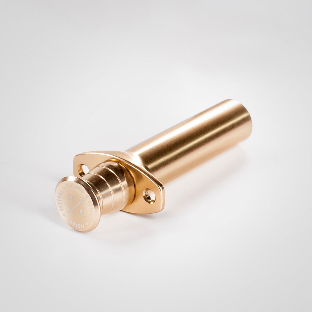 Gold color Icetool snus portioner on a white background.